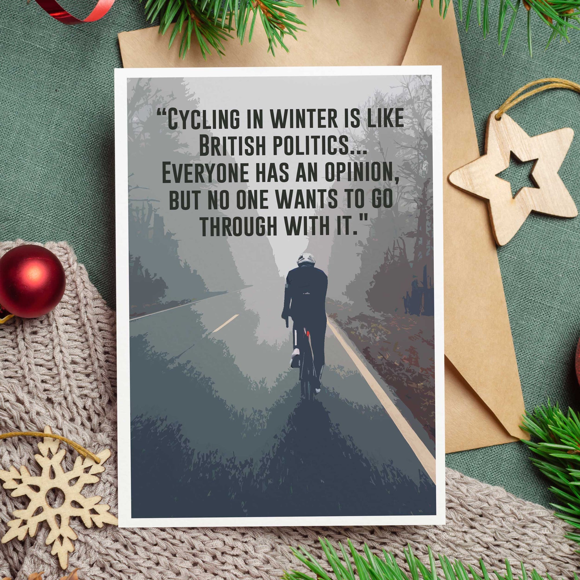 A Card for Cyclists: British Humour Meets Politics | Cycling Cards