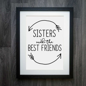 Brothers/Sisters Best Friends Print: A Customisable Gift Celebrating Sibling Love and Friendship