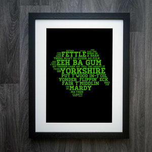 Yorkshire County Dialect Print: A Reet Good Keepsake Celebratin' All Things Yorkshire