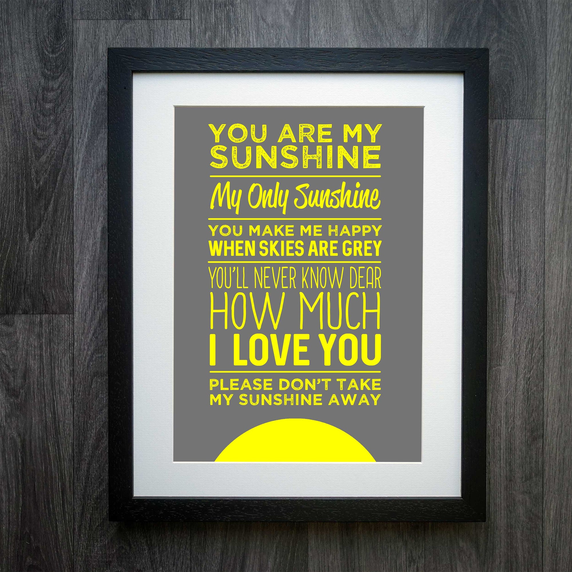 You Are My Sunshine Lyrics Print: A Timeless Melody Captured in Art