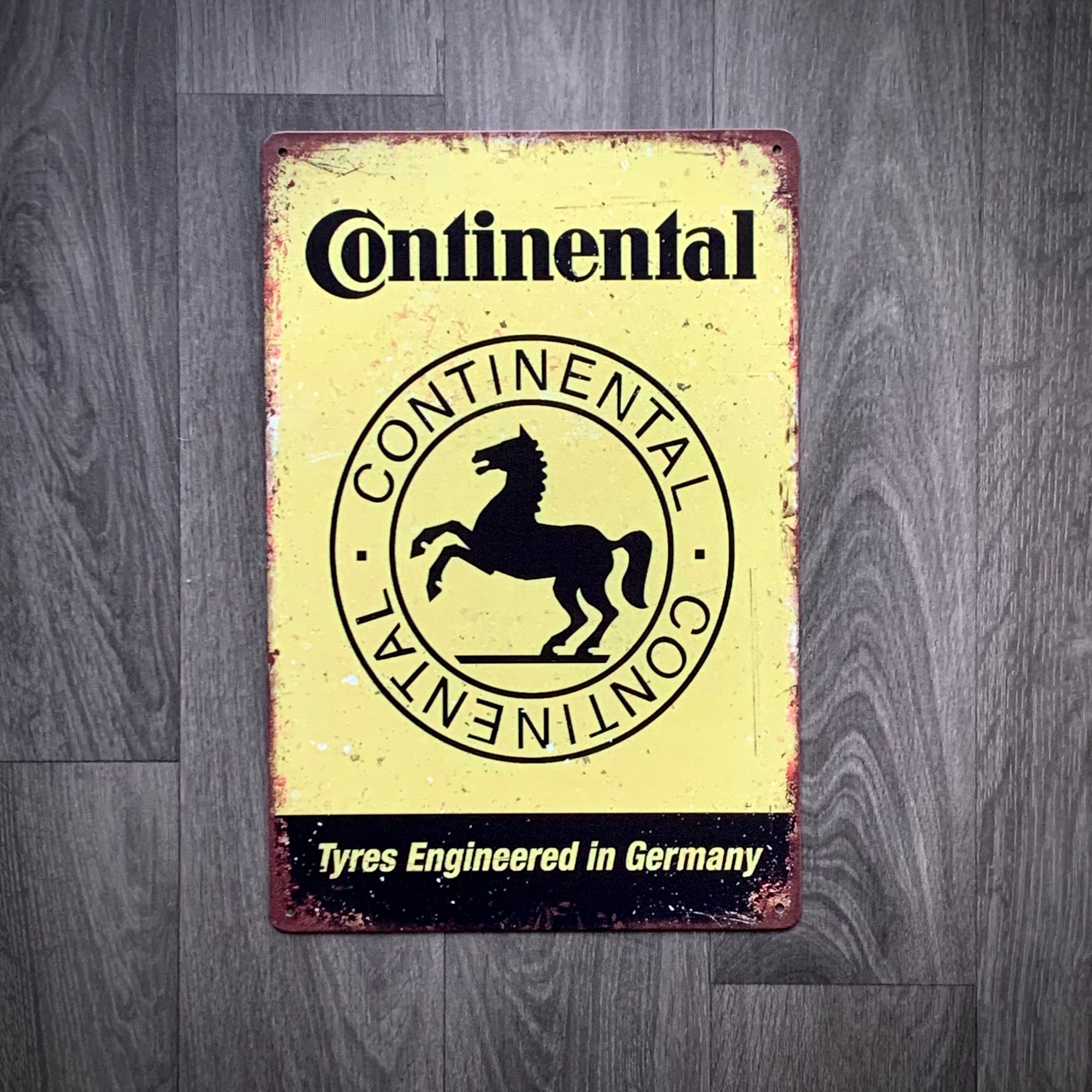 Continental Tin Retro Cycling Sign