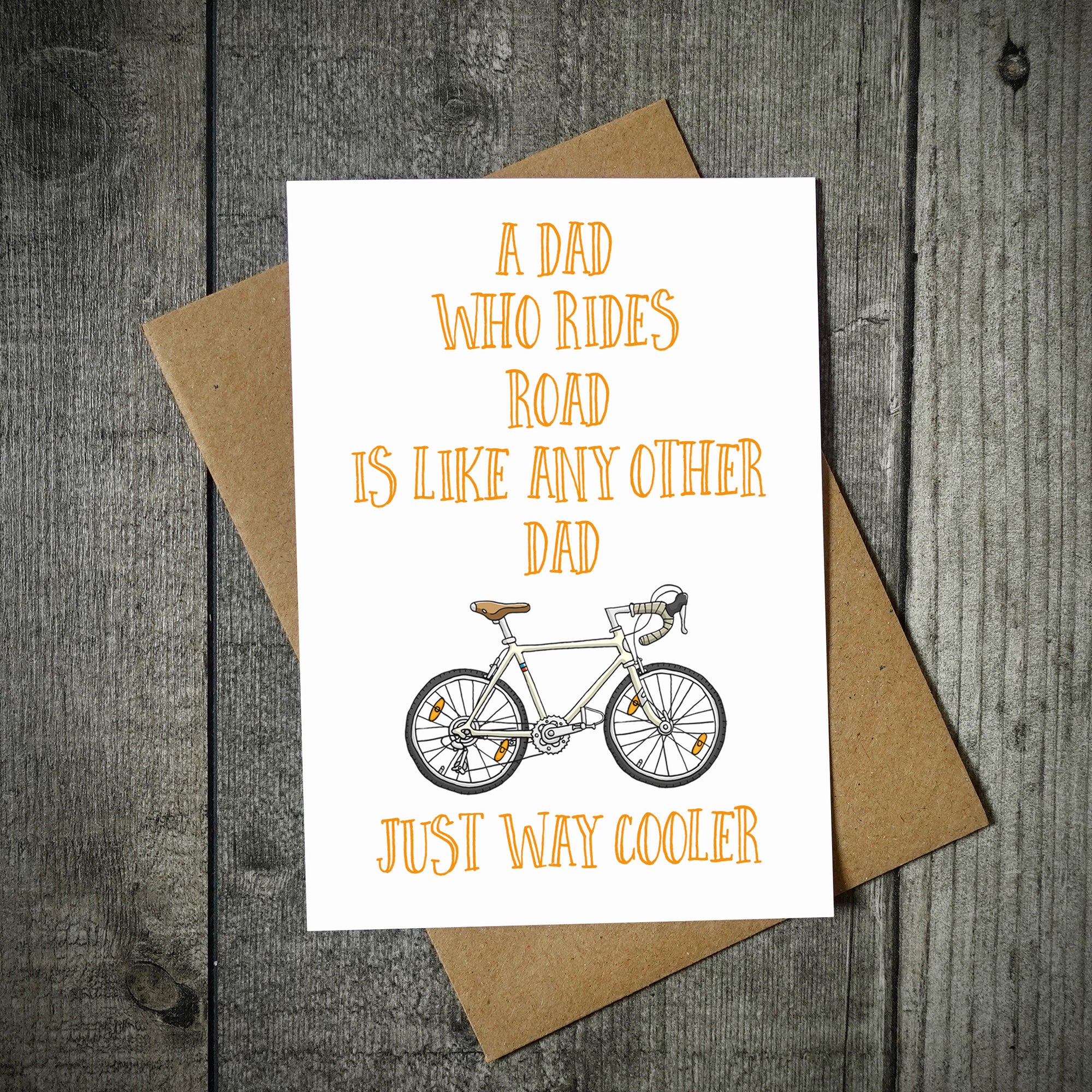 Road Bike Dad Cycling Card