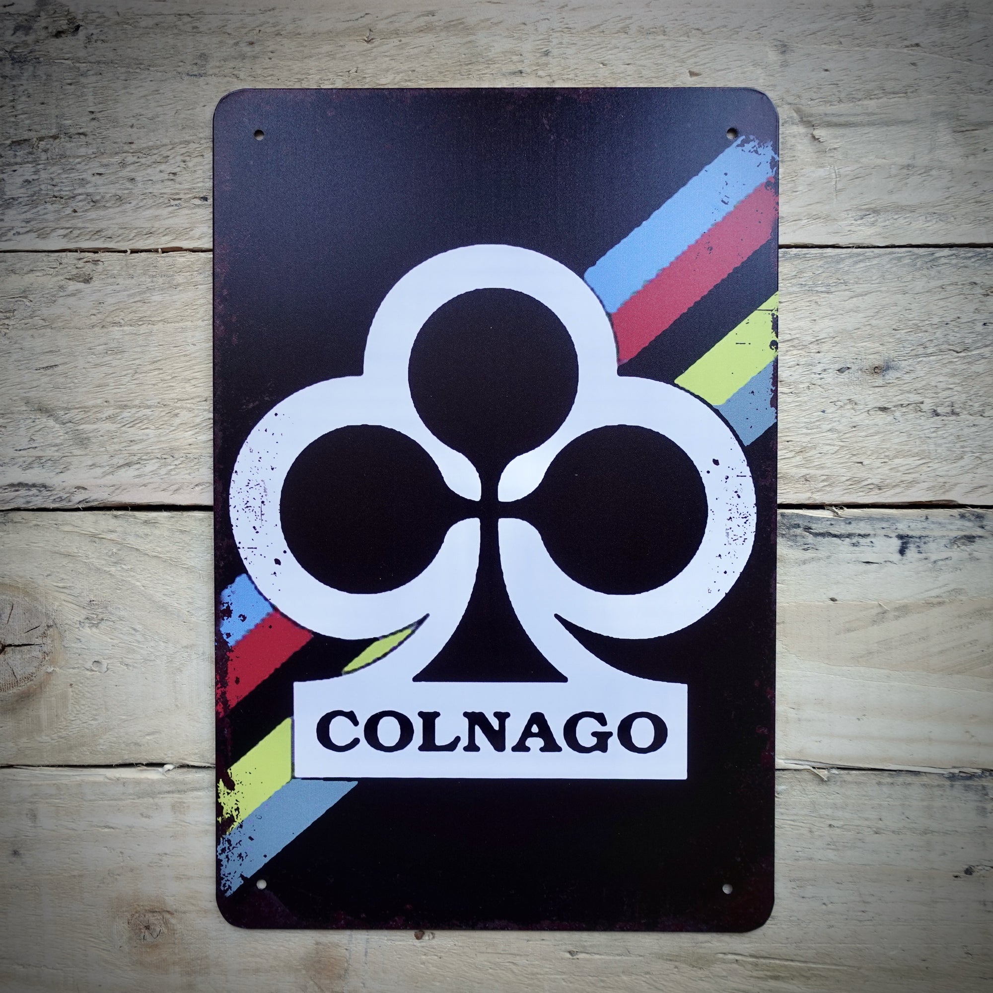 Colnago Tin Retro Cycling Sign - Black