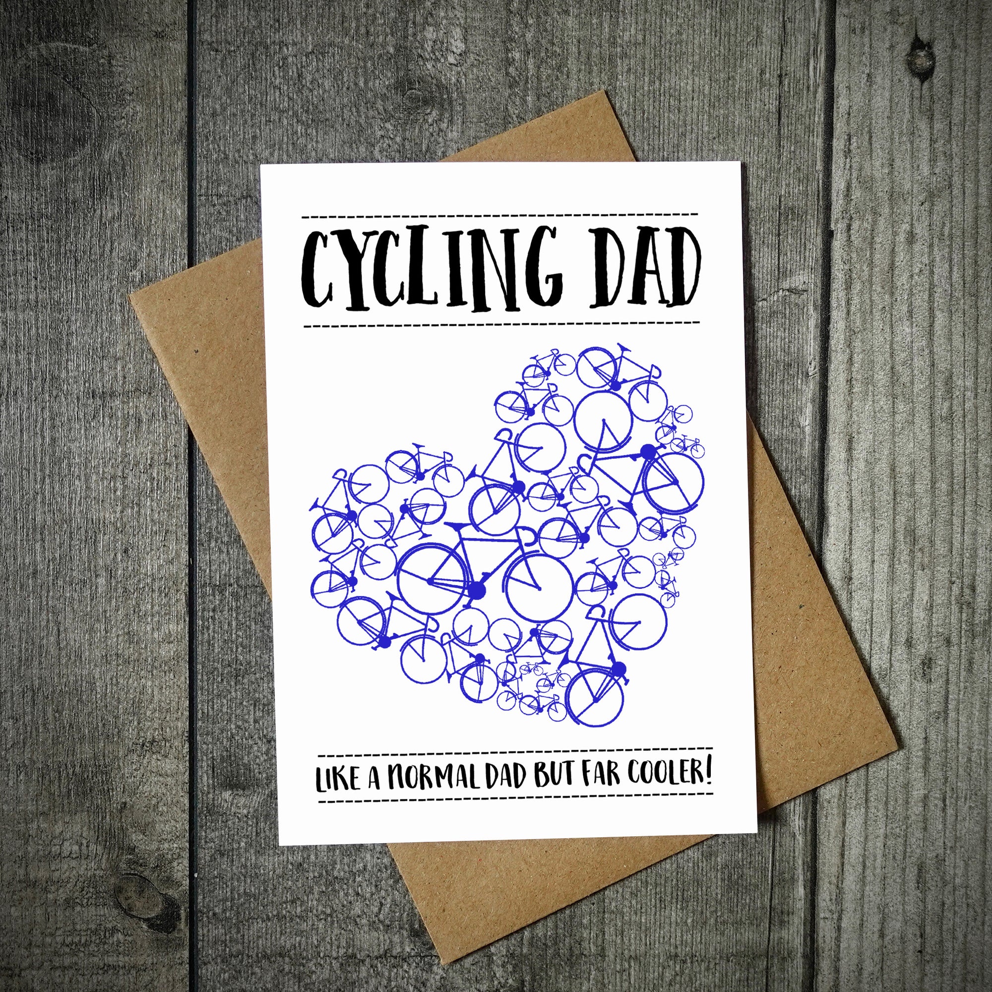 Cycling Dad Cycling Card
