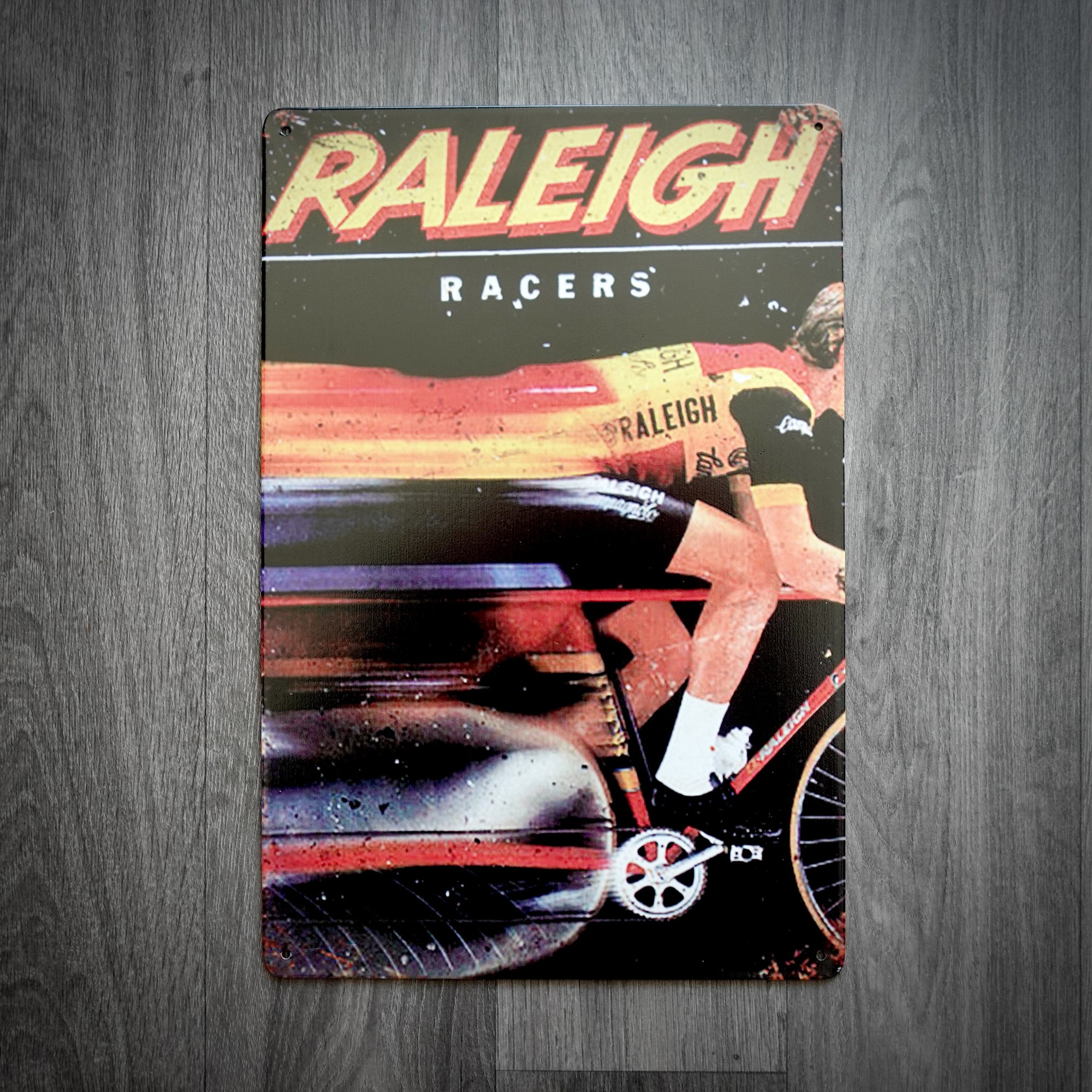 Raleigh Racer Retro Cycling Sign