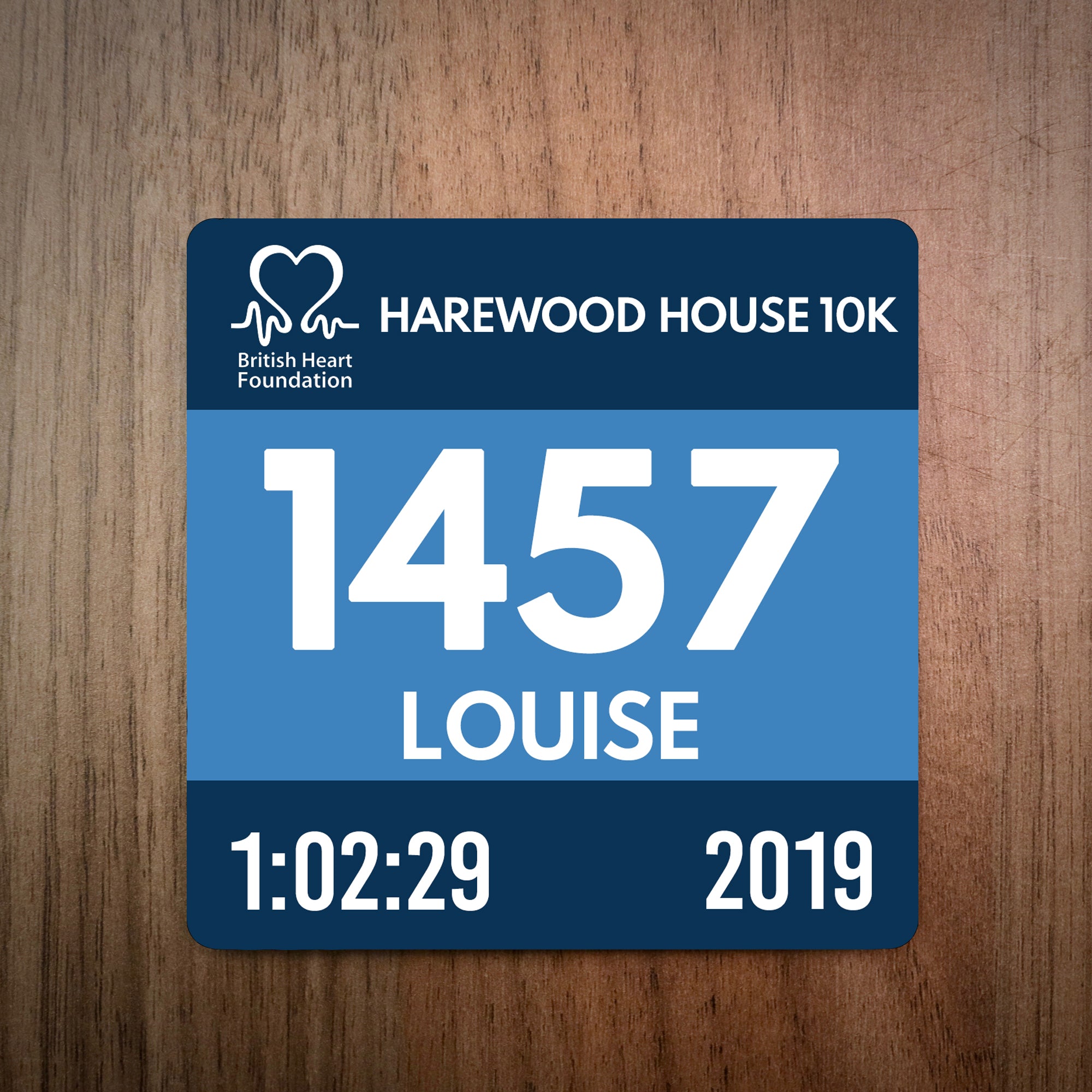 Harewood House 10K Race Bib Coaster 2019