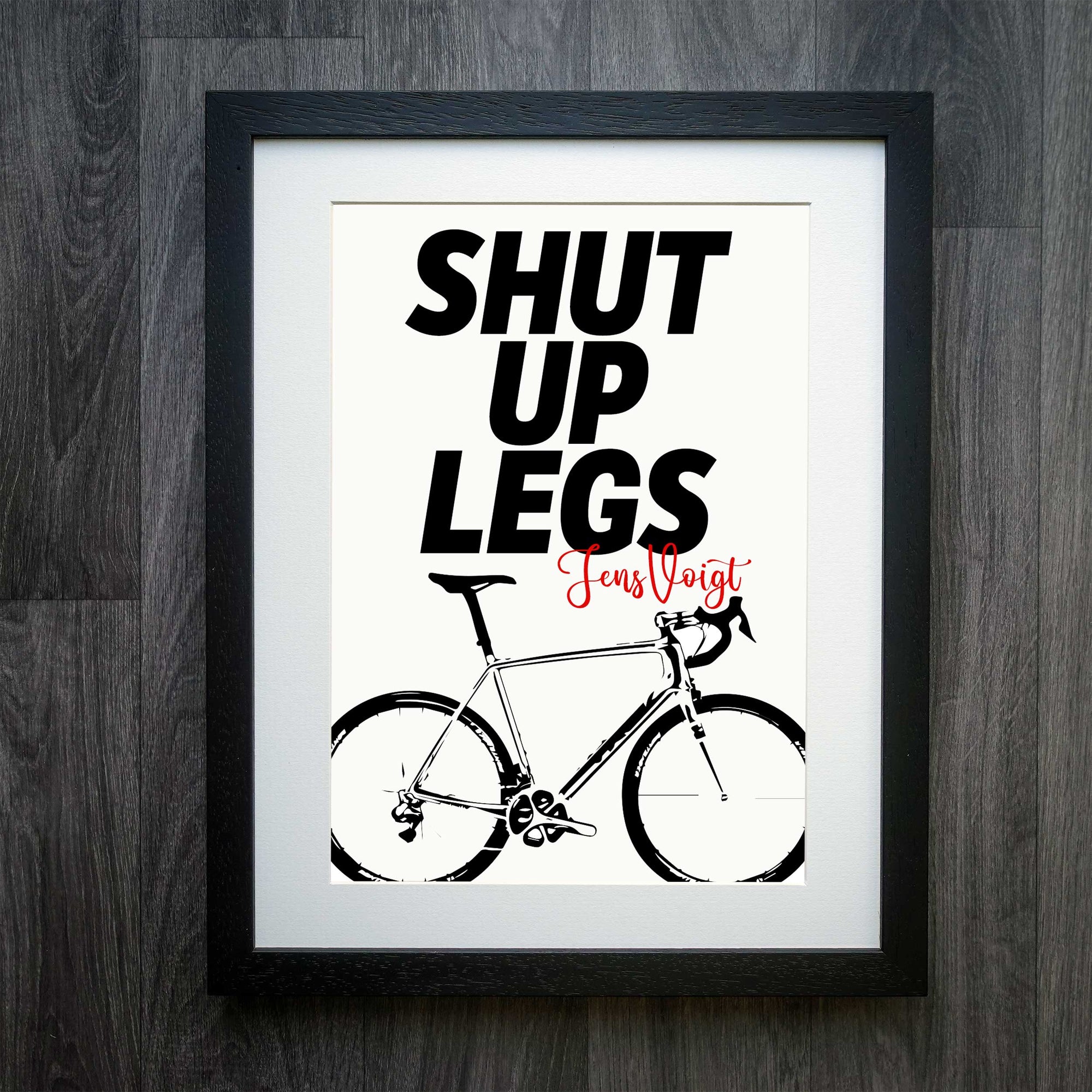 Jens Voigt "Shut Up Legs" Cyclist-Inspired Bike Print