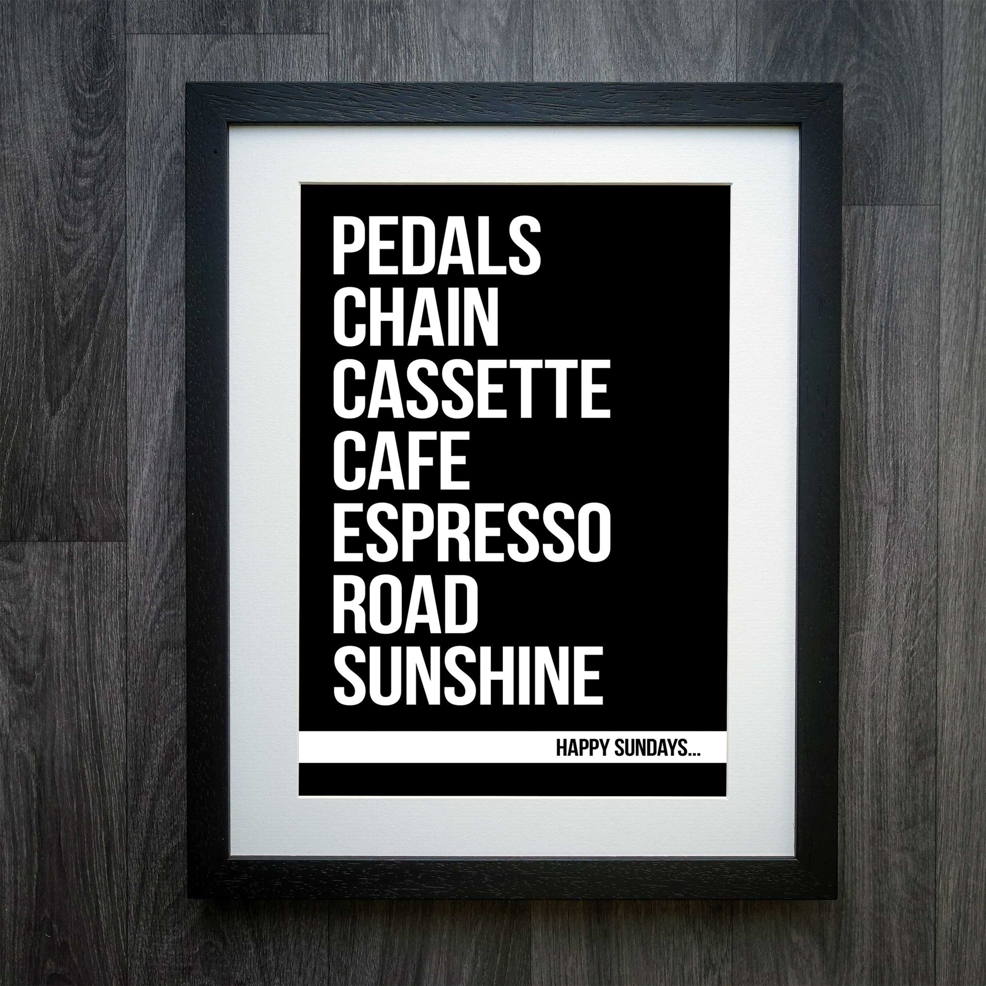 Happy Sundays: The Quintessential Road Cycling Club Print