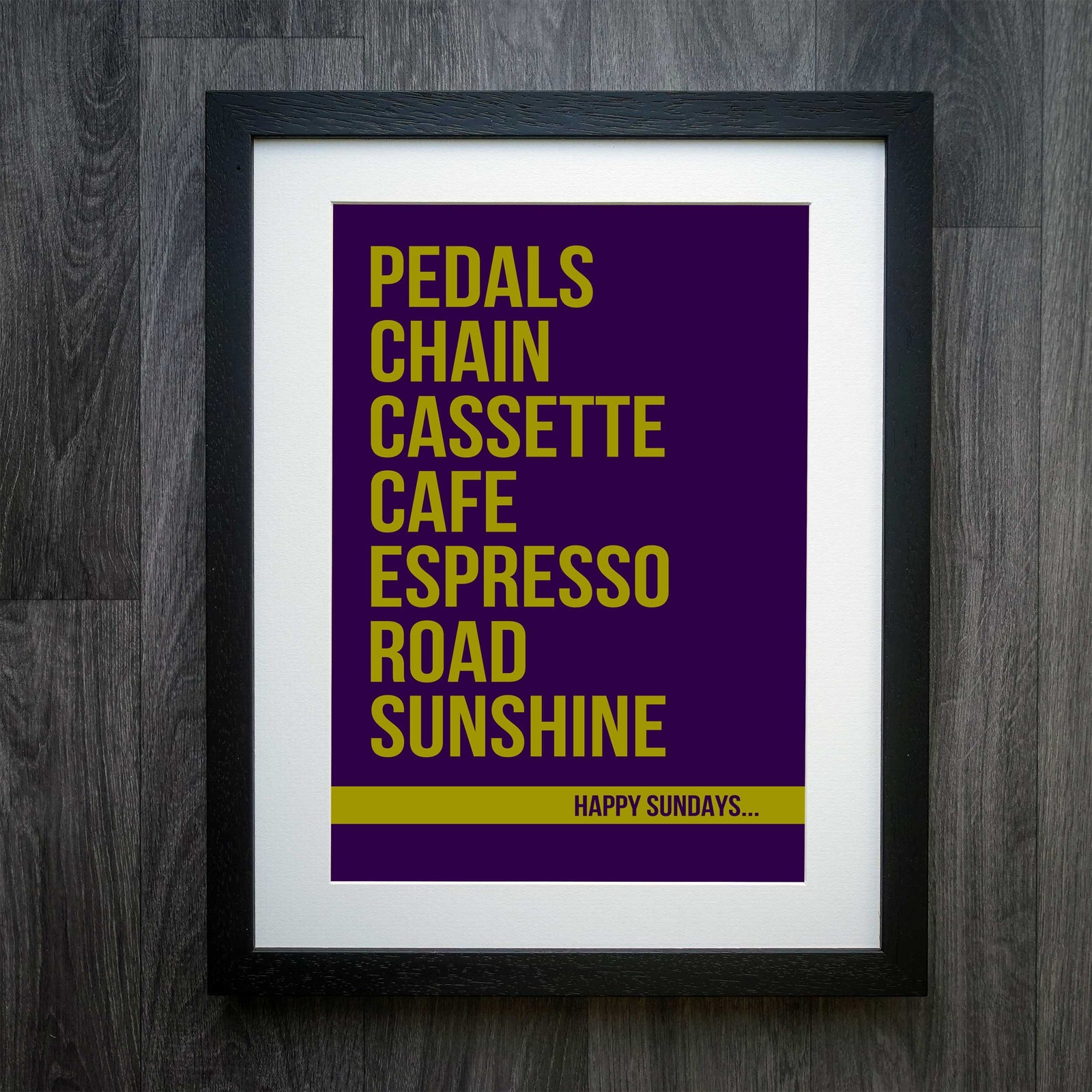 Happy Sundays: The Quintessential Road Cycling Club Print