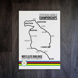 2019 World Championships Men's Elite Road Race Cycling Print