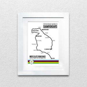 2019 World Championships Men's Elite Road Race Cycling Print