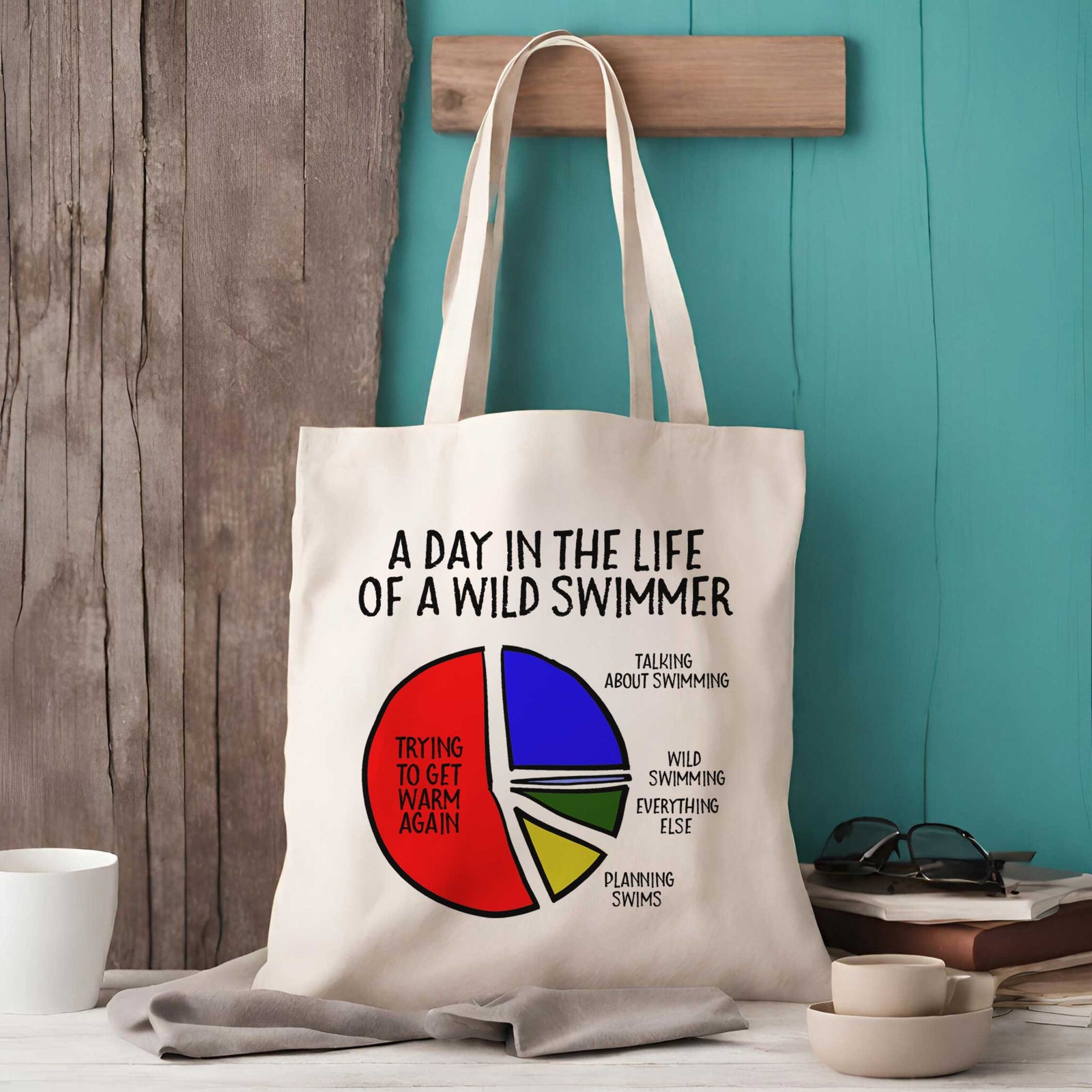 A Day In The Life Of A Wild Swimmer Tote Bag