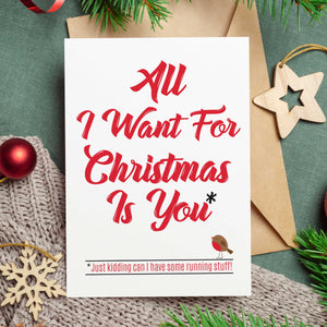 All I Want For Christmas Is You - Running Christmas Card