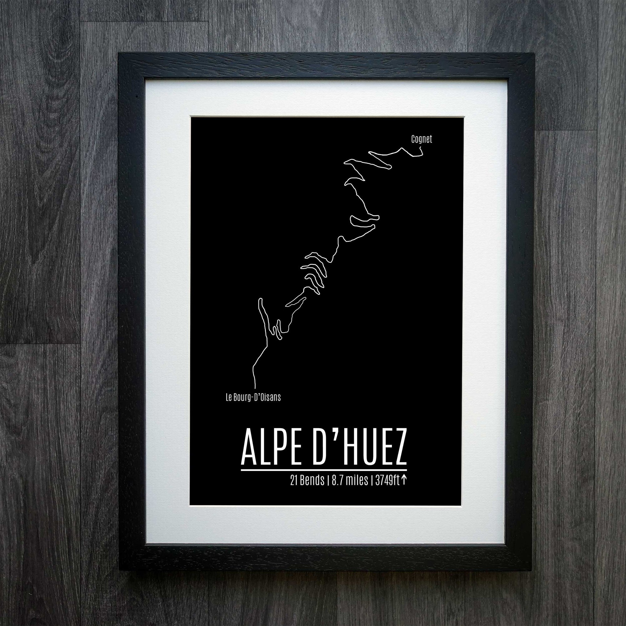 Alpe D'Huez Cycling Print: A Tribute to the Iconic 21 Bends