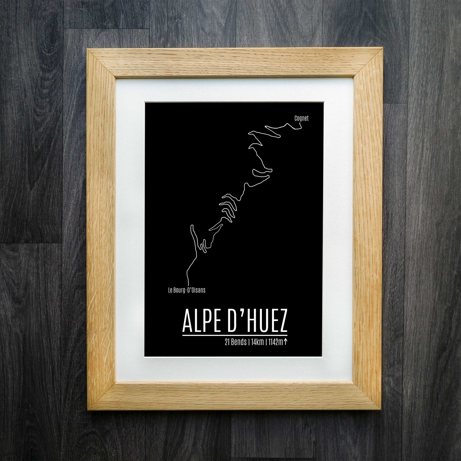 Alpe D'Huez Cycling Print: A Tribute to the Iconic 21 Bends