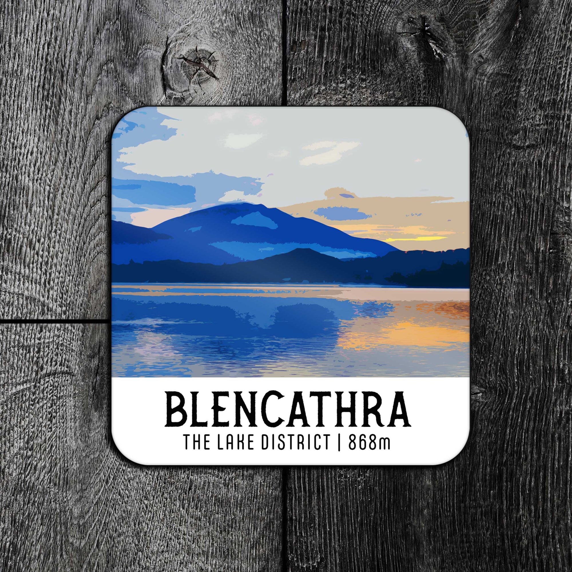 Blencathra At Dawn: Vintage-Inspired Lake District Coaster