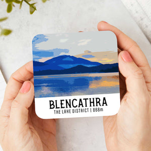 Blencathra At Dawn: Vintage-Inspired Lake District Coaster