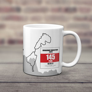Official Broadway Marathon 2025 Personalised Route Mug