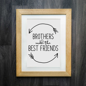 Brothers/Sisters Best Friends Print: A Customisable Gift Celebrating Sibling Love and Friendship