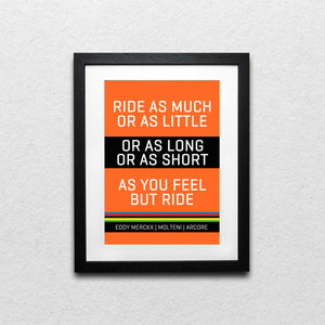 Classic Race Edition Cycling Print : Eddy Merckx "But Ride"