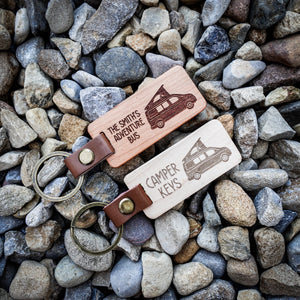 Personalised Laser Engraved Pop Top Campervan Keyring