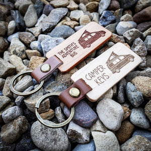 Personalised Laser Engraved Pop Top Campervan Keyring