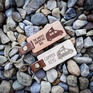 Personalised Laser Engraved Pop Top Campervan Keyring