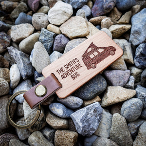 Personalised Laser Engraved Pop Top Campervan Keyring