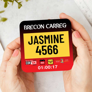 Official Cardiff 10K 2025 Personalised Race Bib Coasters