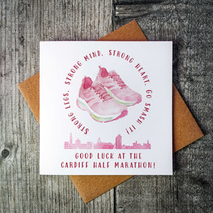 Good Luck Running Card - Cardiff Half Marathon Card