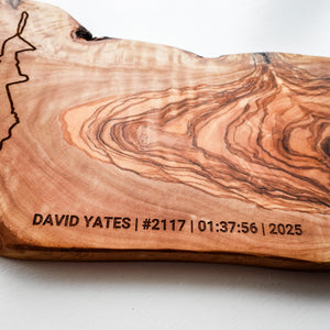 Personalised Cardiff Half Marathon Olive Wood Grazing / Chopping Board – Official Product