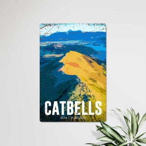 Personalised Catbells Vintage-Style Travel Sign: Derwent Water