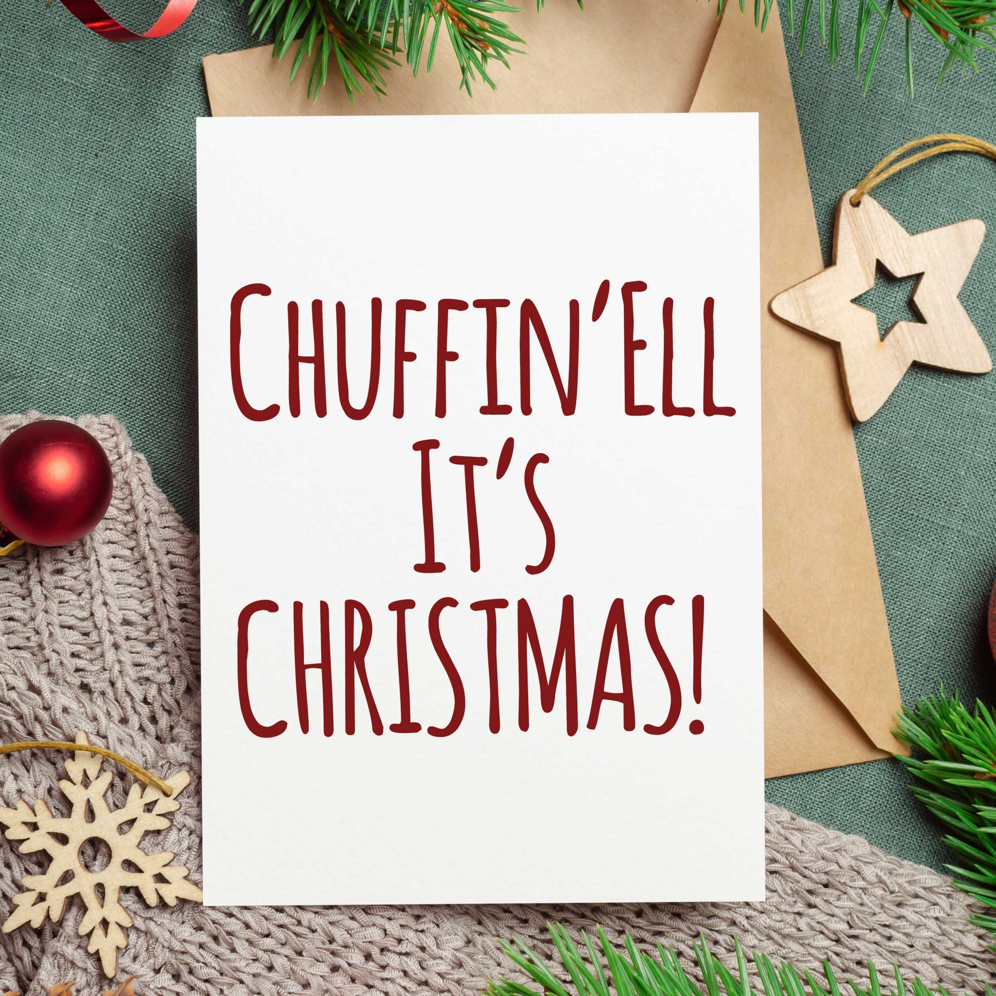 Chuffin'Ell It's Christmas Yorkshire Christmas Card