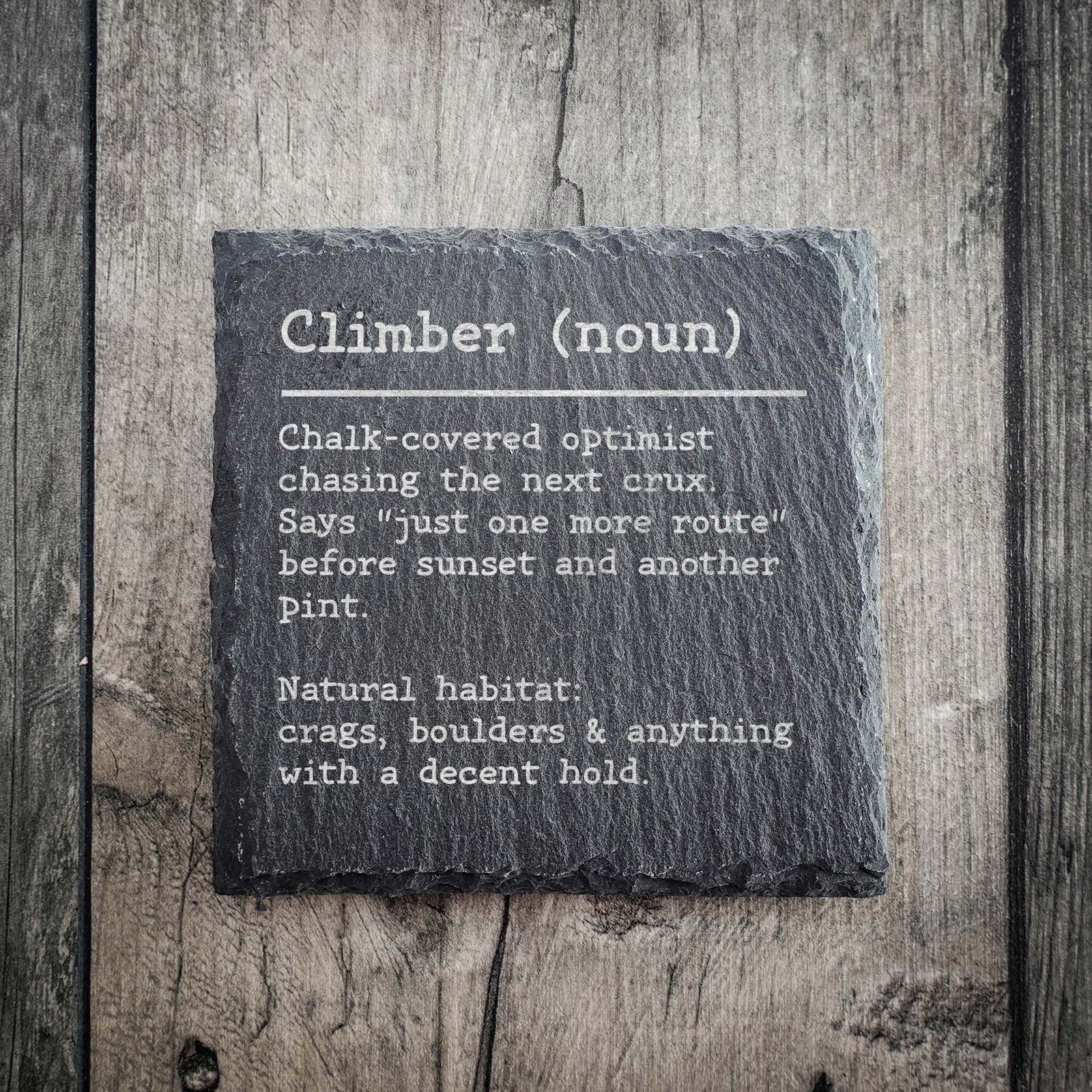 Climber Dictionary Definition Slate Coaster