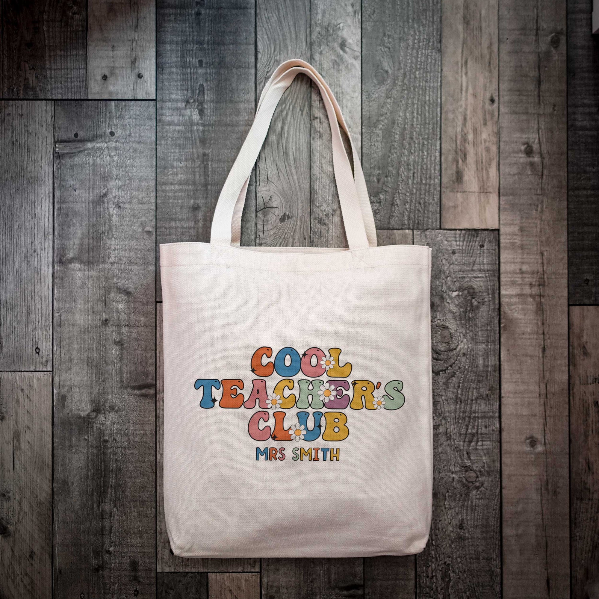 Personalised Cool Teacher Club Teacher Tote Bag