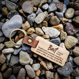 Cumbrian Quotes Wooden Keyring – Funny Sayings with Definitions