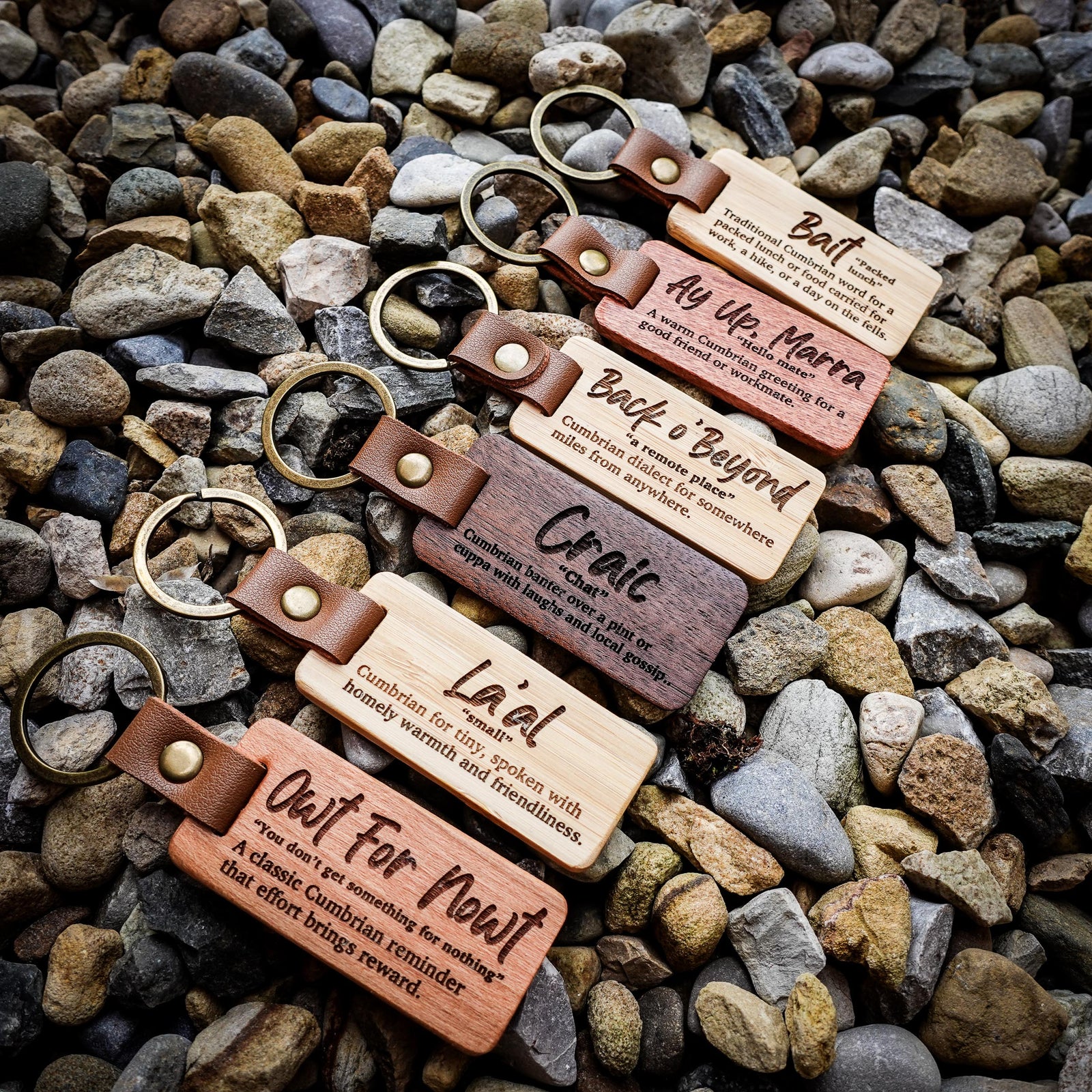 Cumbrian Quotes Wooden Keyring – Funny Sayings with Definitions