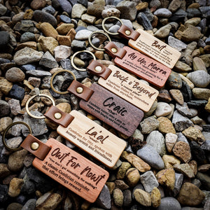 Cumbrian Quotes Wooden Keyring – Funny Sayings with Definitions