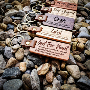 Cumbrian Quotes Wooden Keyring – Funny Sayings with Definitions