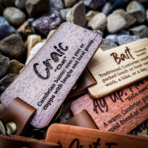 Cumbrian Quotes Wooden Keyring – Funny Sayings with Definitions