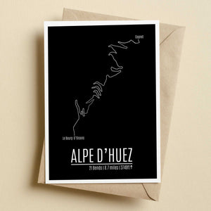 Alpe D'Huez Famous Road Climb Cycling Card