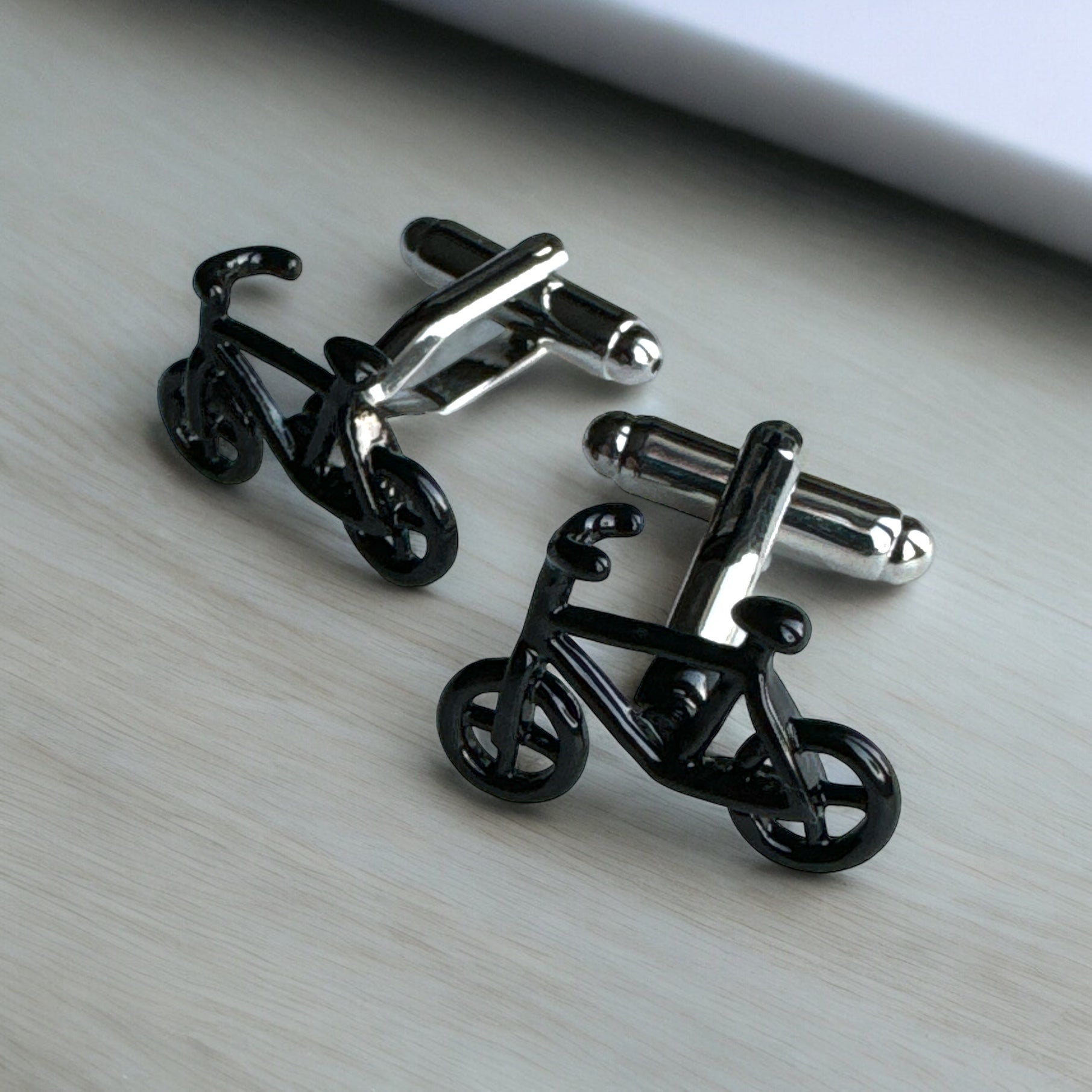 Black Bike Cufflinks