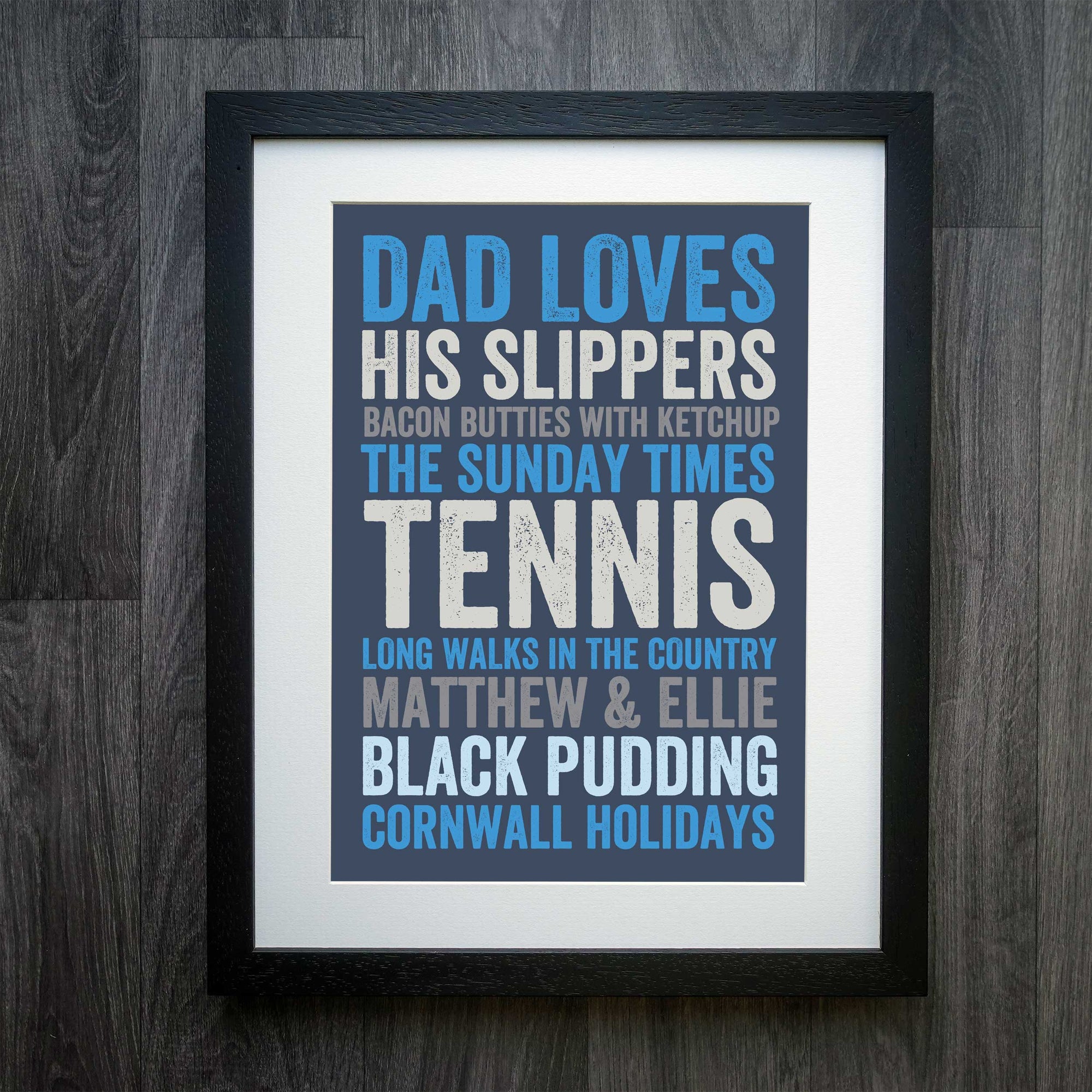 Likes/Loves Custom Art Print: The Go-to Personalised Gift for Family and Friends on Any Occasion