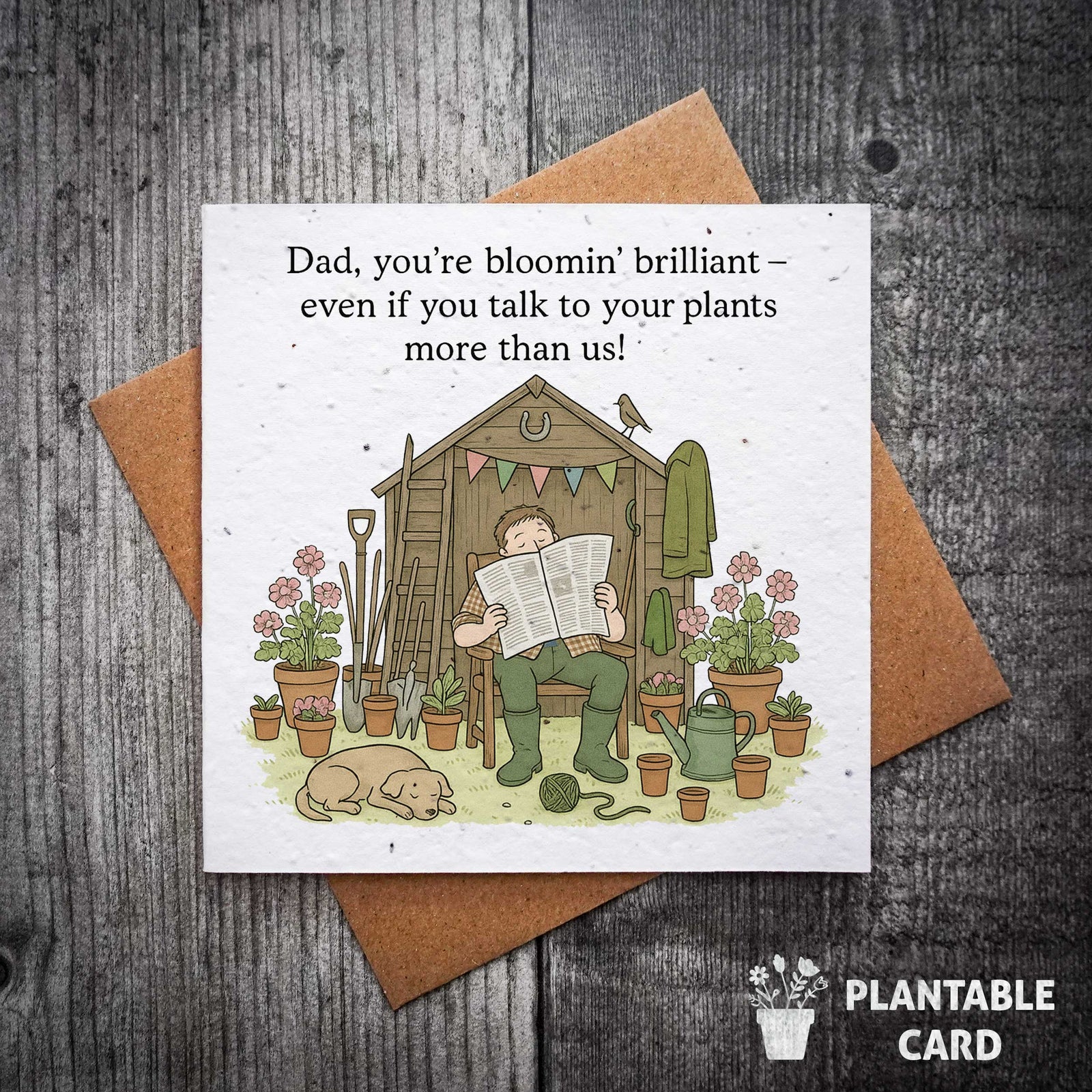 Blooming Brilliant Dad Plantable Father's Day Card