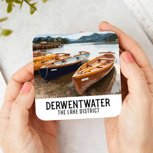Derwentwater Boats: Vintage Style Travel Poster Coaster
