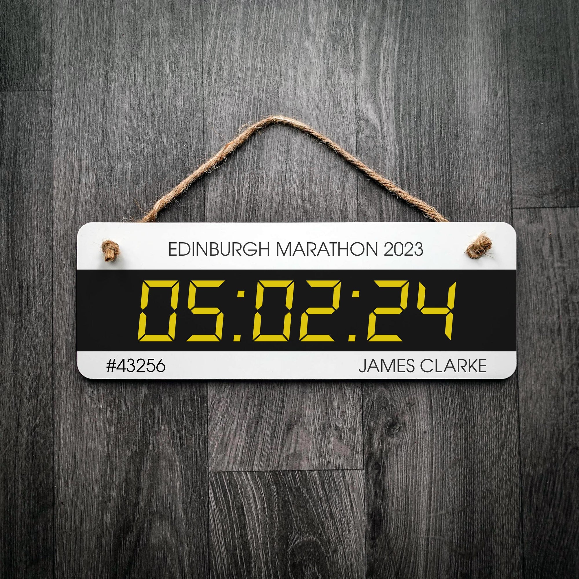 Personalised Digital Race Timer Sign | Personalise For Any Race Name