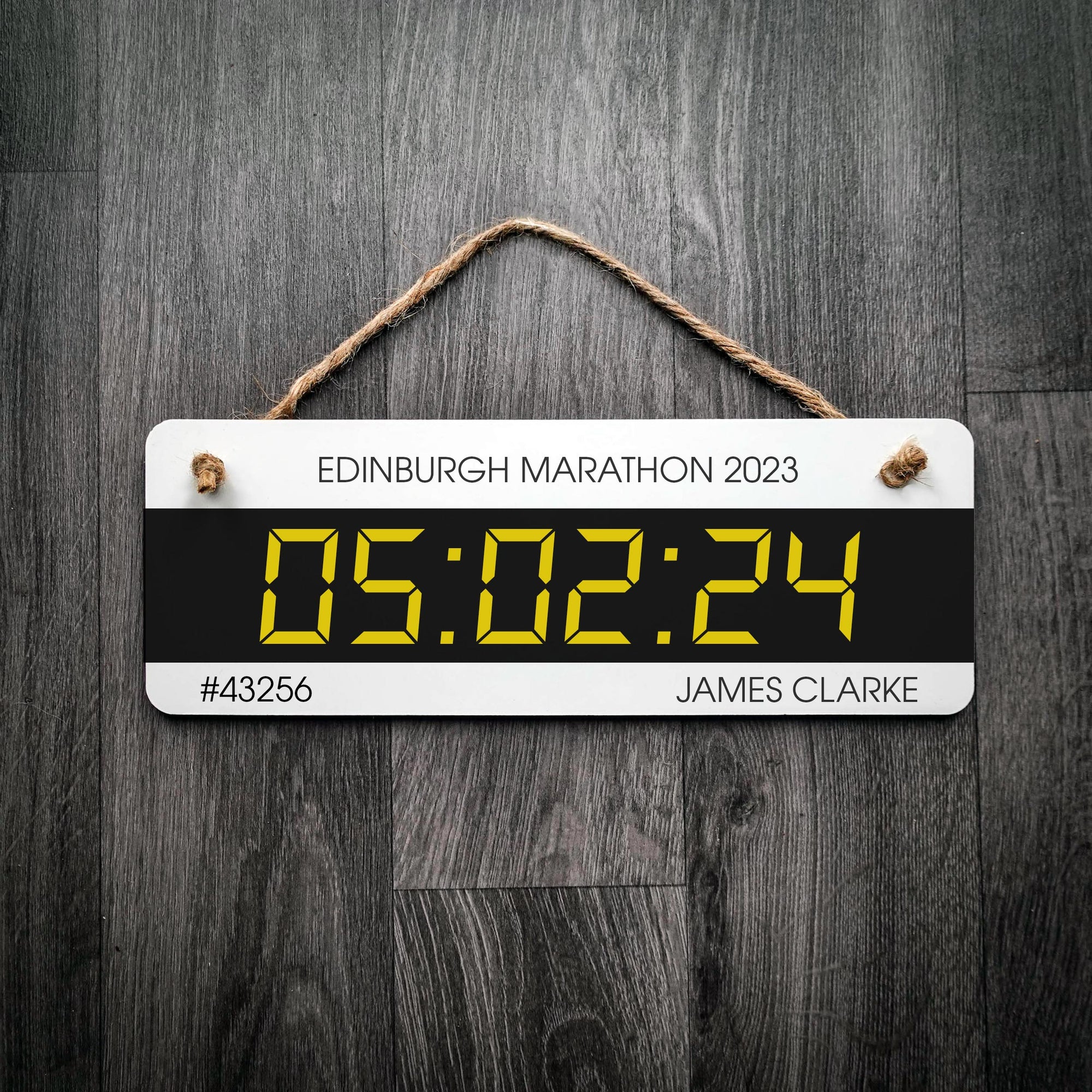 Personalised Digital Race Timer Sign
