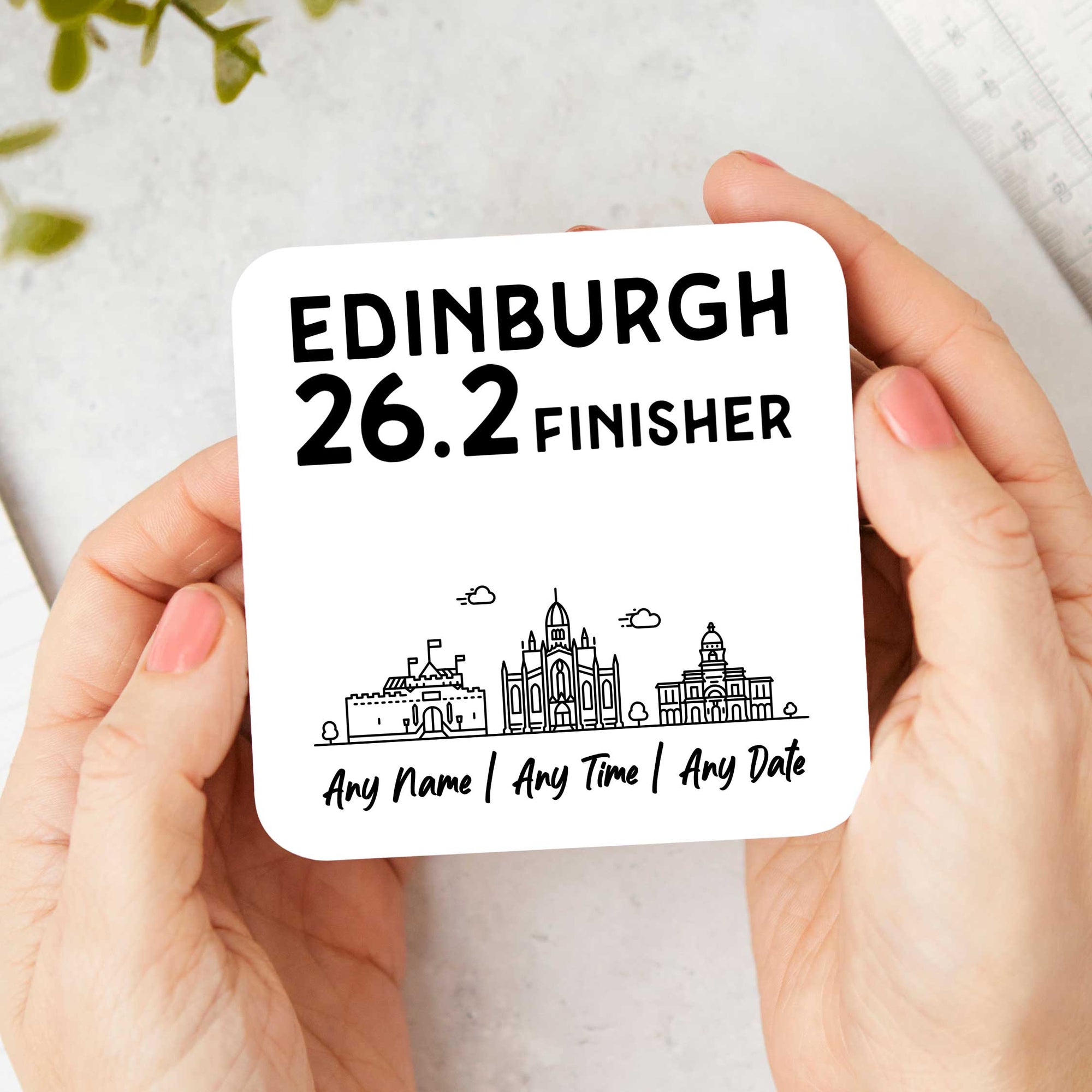 Edinburgh 26.2 Finisher Personalised Skyline Coaster