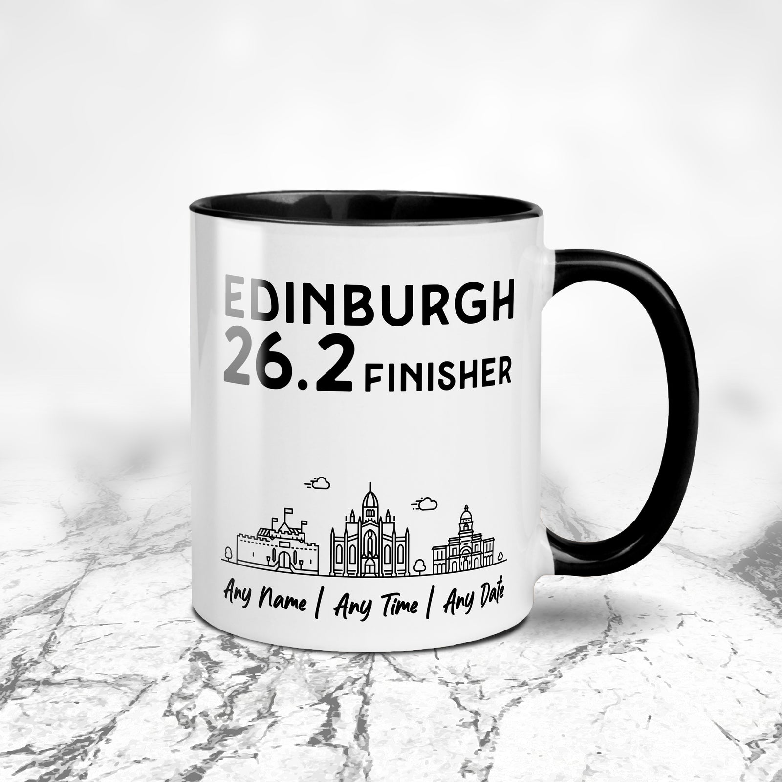 Personalised Edinburgh 26.2 Finishers Mug | Premium Marathon Mug