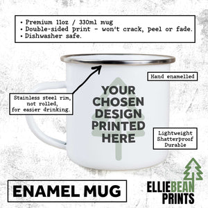 Life Is Better On The Road Campervan Enamel Mug